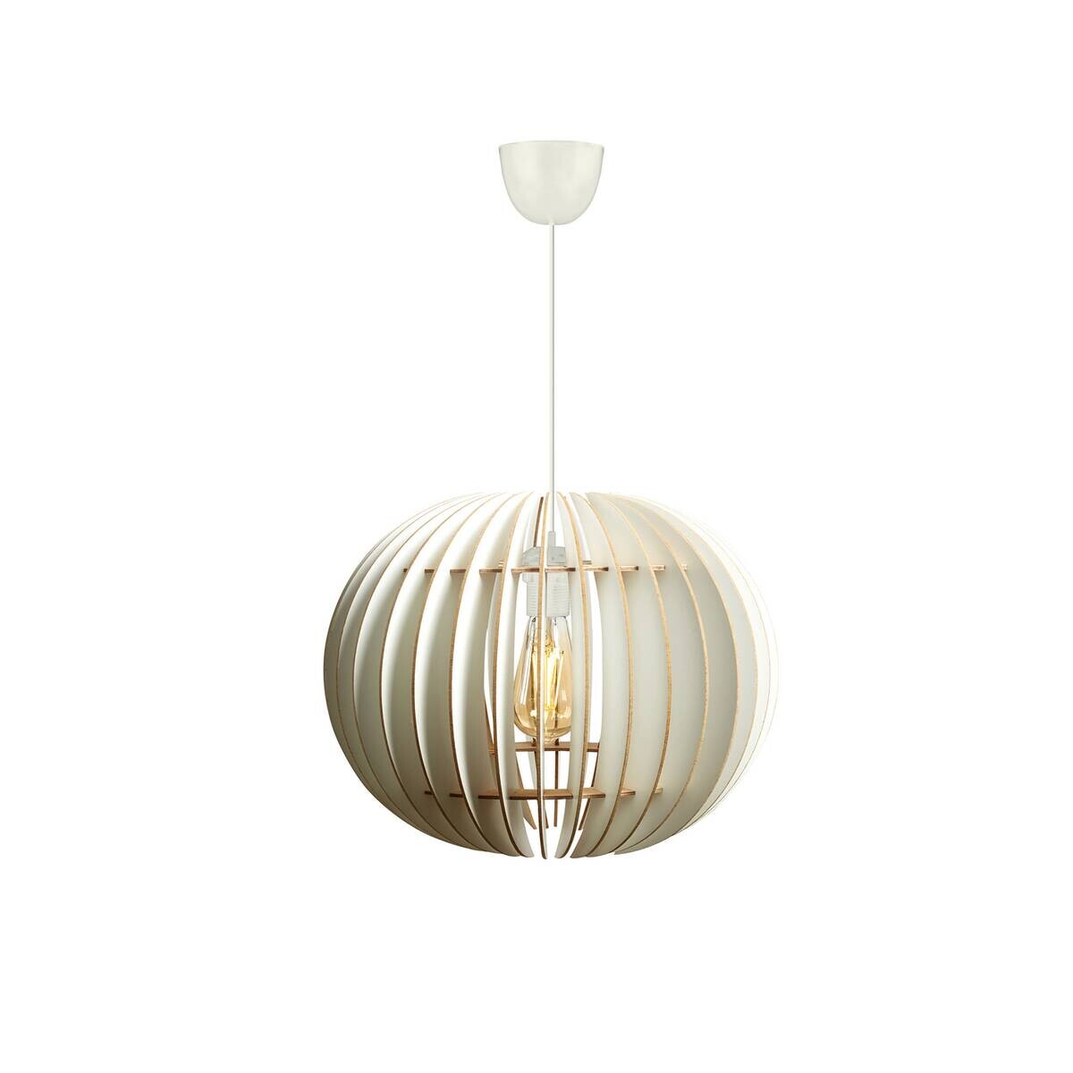 Opviq Pendelleuchte weiß MDF B/H/T/L/D: ca. 36x70x36x36x36 cm E27 1 Brennstellen