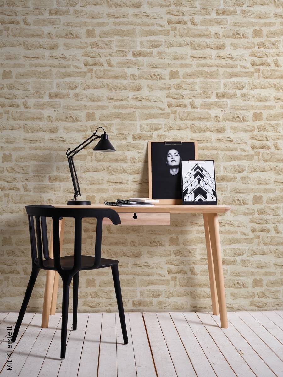 A.S.Creation Vliestapete Best of Wood`n Stone 2nd Edition Steine beige creme B/L: ca. 53x1005 cm