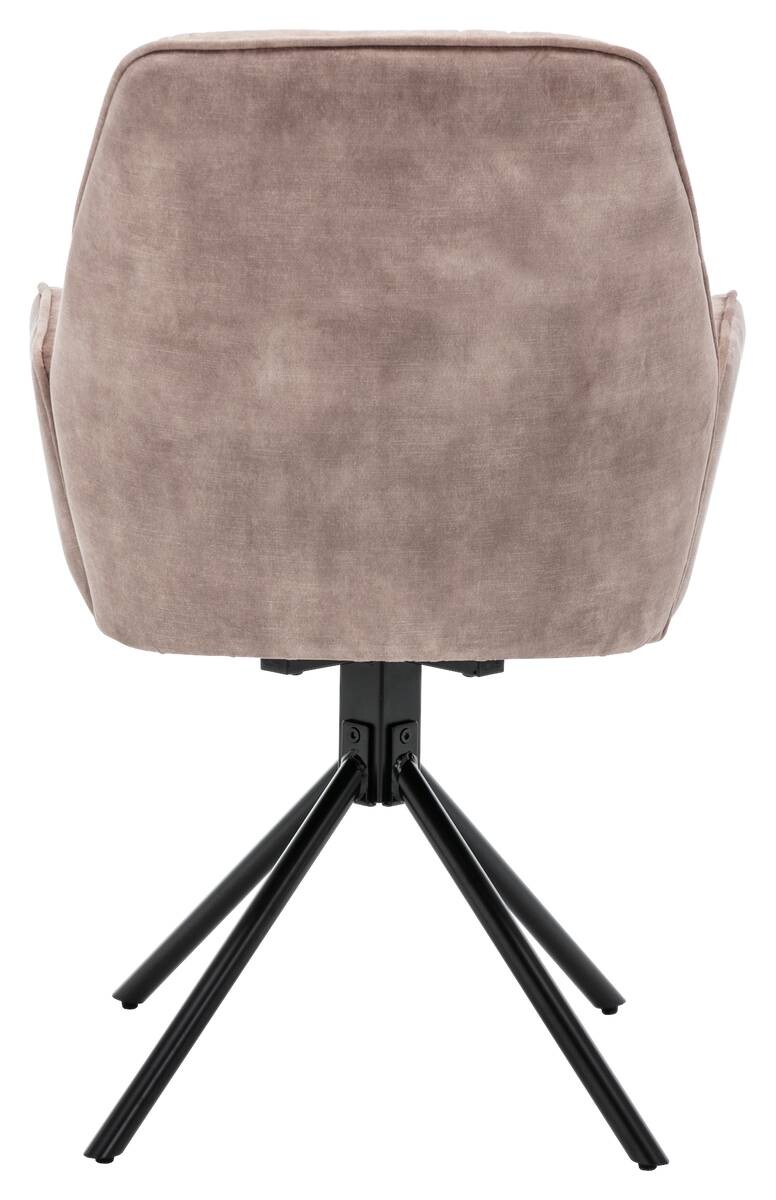 byLIVING Sessel SARINA 2er-Set beige Vintage Samt Metall B/H/T: ca. 59,5x89x62 cm