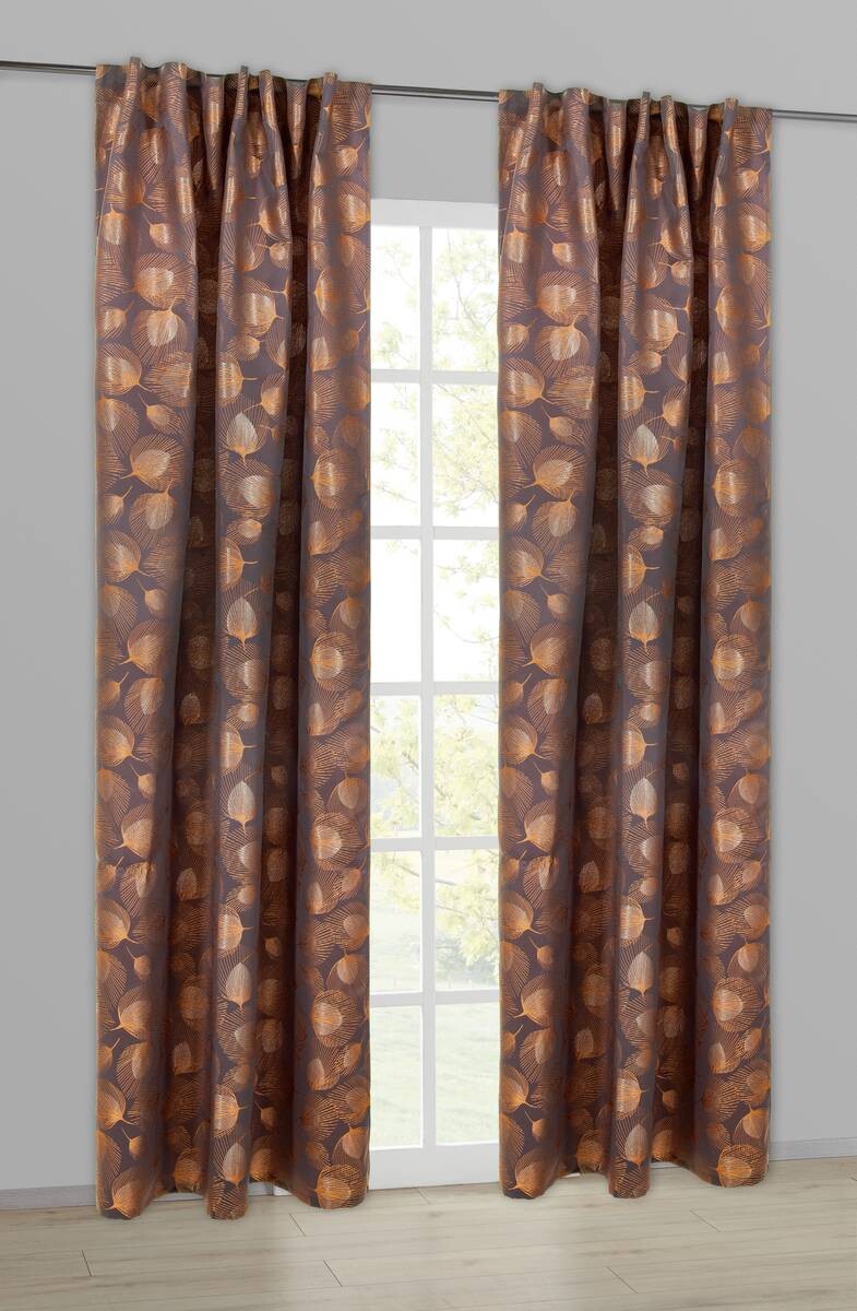 Kombivorhang Claudia grau B/L: ca. 140x245 cm