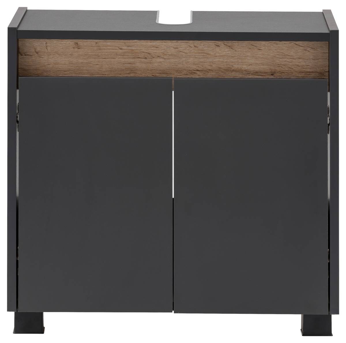 Waschbeckenunterschrank Cosmo anthrazit B/H/T: ca. 56,9x54,6x33 cm