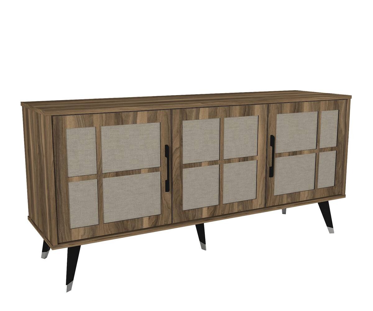Sideboard Logan walnuss Nachbildung grau B/H/T: ca. 160x76x45 cm