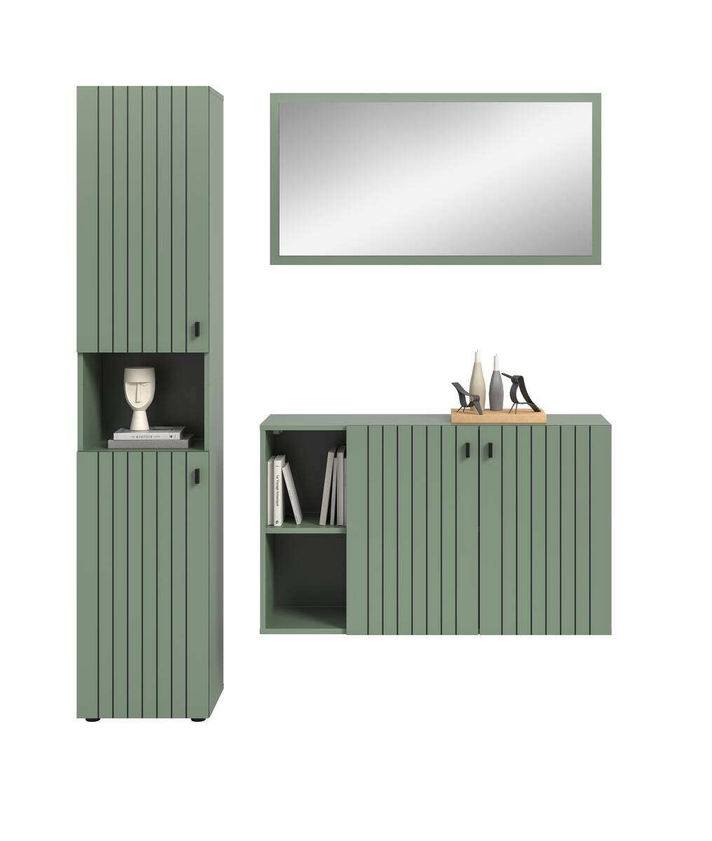 Garderobenset STATION grün B/H/T: ca. 161x192x37 cm