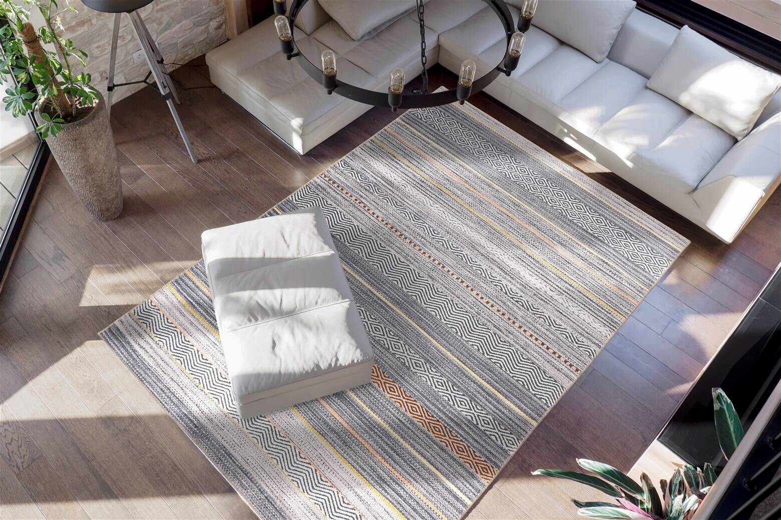 me gusta Flachflorteppich Faye 1125 mehrfarbig B/H/L: ca. 190x0,6x290 cm