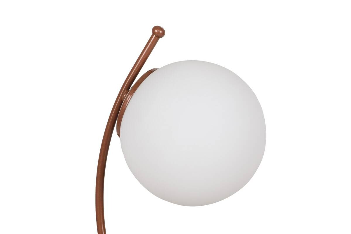 Opviq Tischleuchte Kupfer weiß Glas Eisen B/H/L: ca. 18x43x23 cm E27 1 Brennstellen