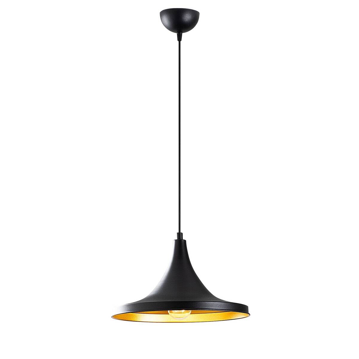 Opviq Pendelleuchte Berceste schwarz Metall B/H/T/L/D: ca. 30x113x30x30x30 cm E27 1 Brennstellen