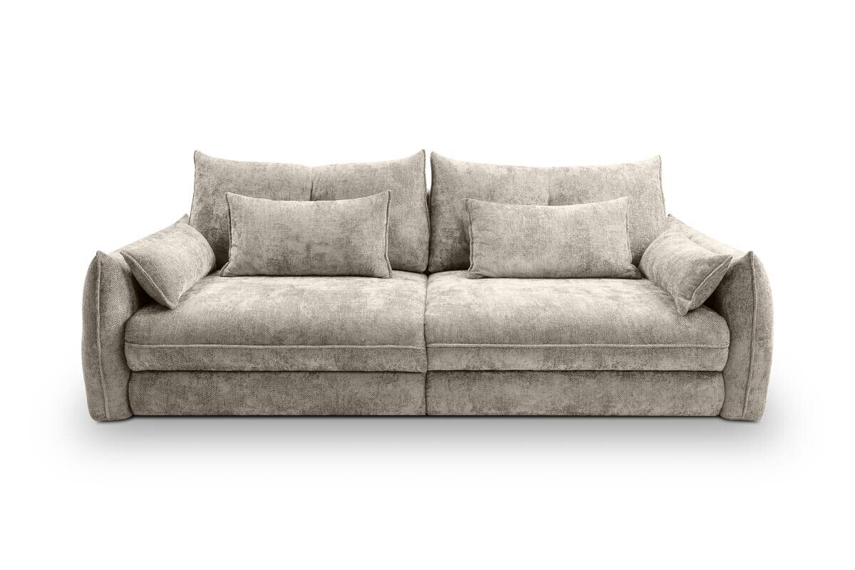 Big Sofa Delphine pearl Microfaser B/H/T: ca. 246x74x119 cm