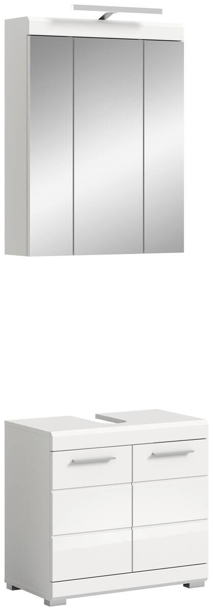 Badezimmer-Set Scout weiß weiß Hochglanz B/H/T: ca. 60x191x34 cm