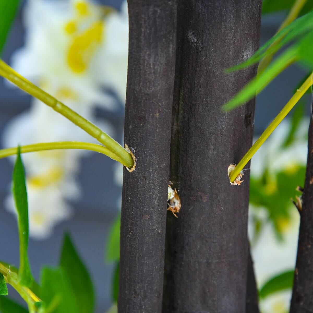 Outsunny Kunstpflanze weiß Polypropylen B/H/L: ca. 24x24x165 cm