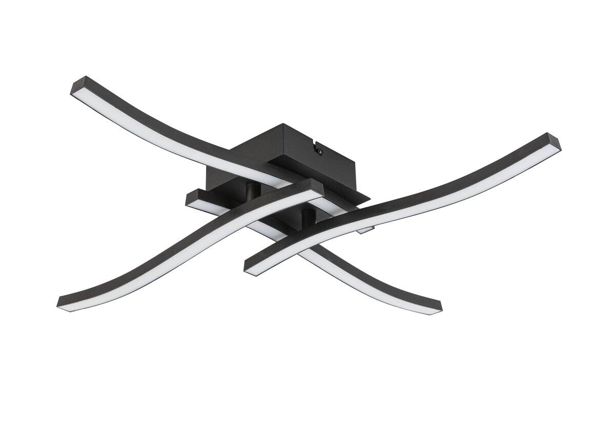 Nolo Deckenleuchte Kim schwarz Metall B/H/L: ca. 50x12x50 cm