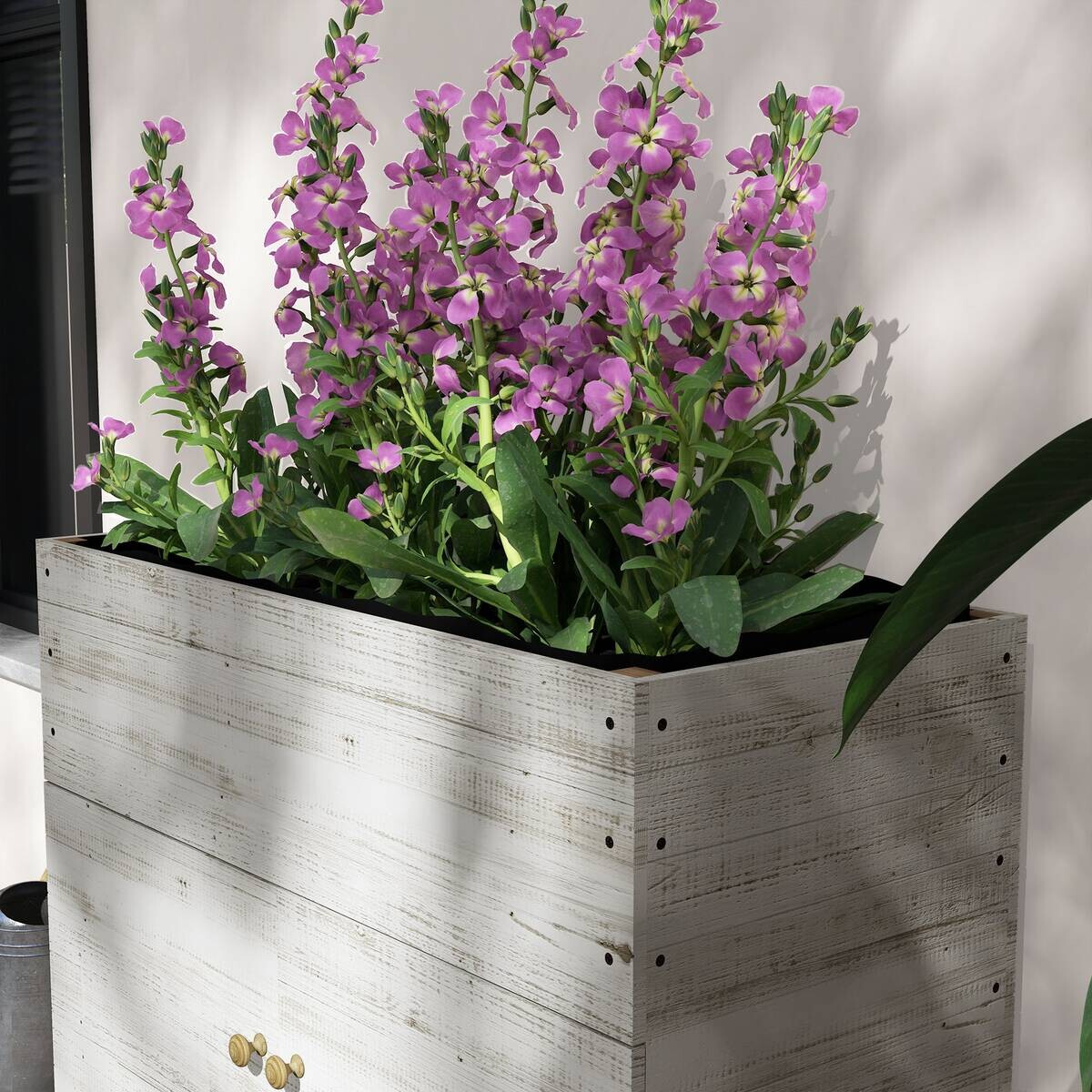 Outsunny Hochbeet weiß Holz B/H/L: ca. 50x110x95 cm