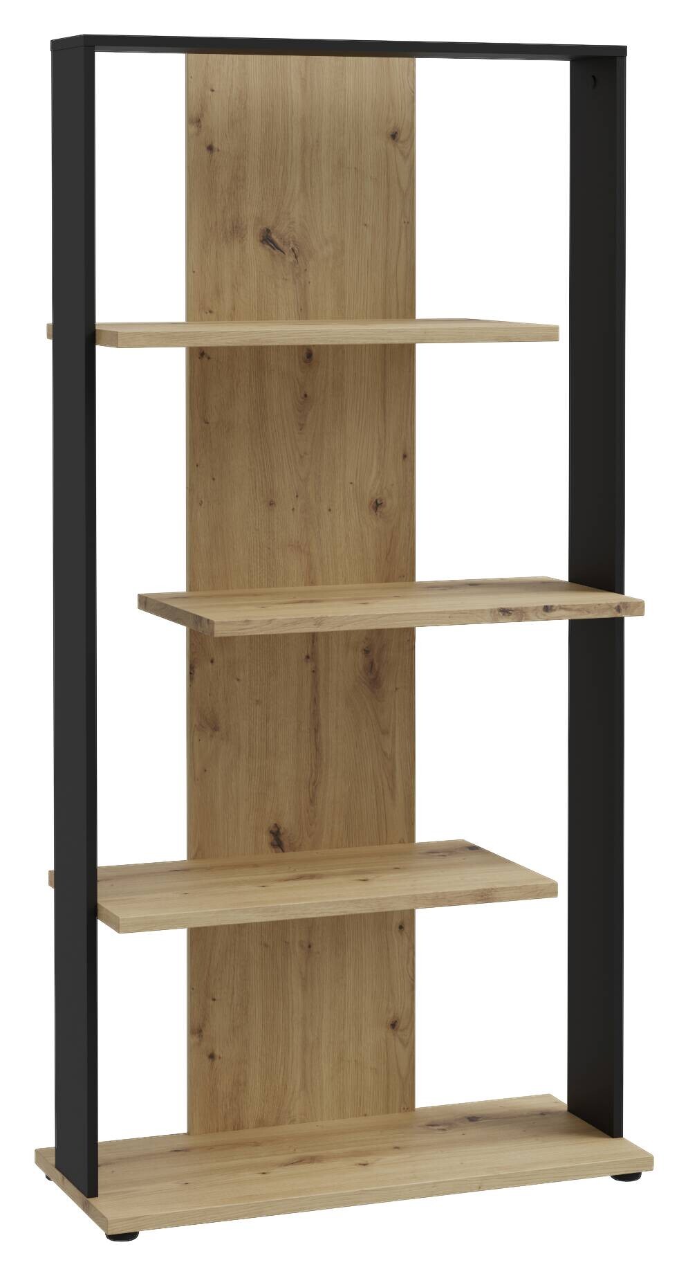 Regal Eiche Artisan Nachbildung schwarz B/H/T: ca. 80x159x35 cm