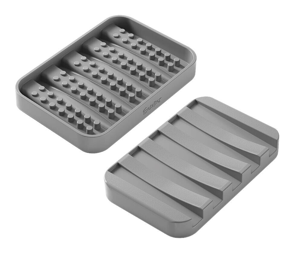 Metaltex Haushaltshelfer grau Kunststoff B/H/L: ca. 9,5x22,8x1,5 cm