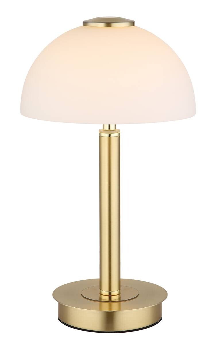 GLOBO LED-Tischleuchte messing Opal Metall Kunststoff Glas H/D: ca. 31,5x18 cm 1 Brennstellen