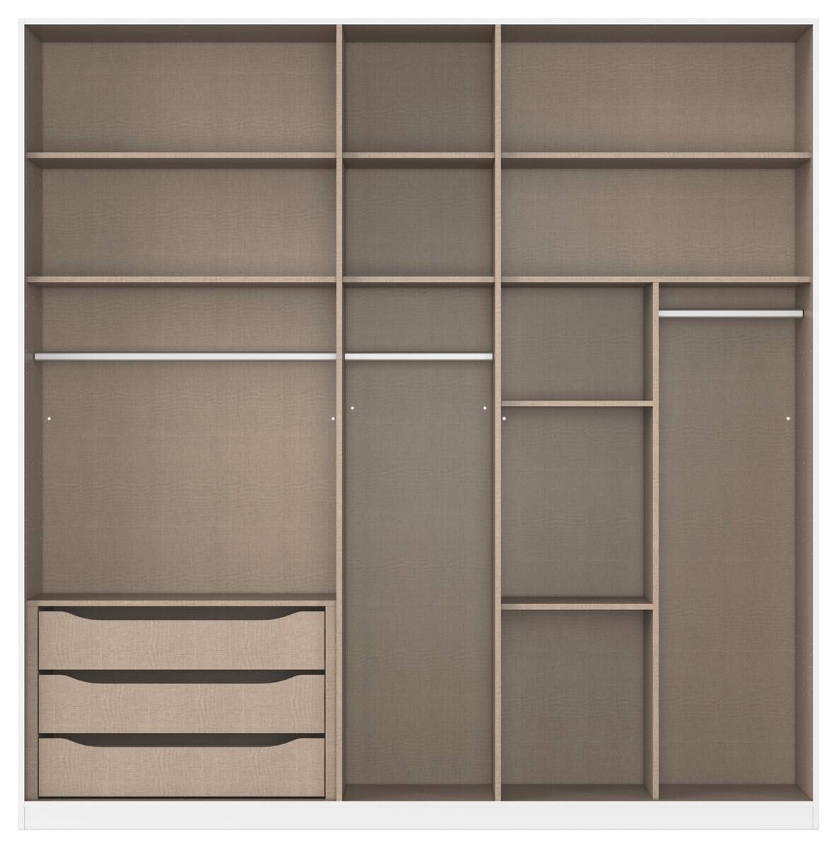 Kleiderschrank Alabama Alpinweiß B/H/T: ca. 225x229x54 cm