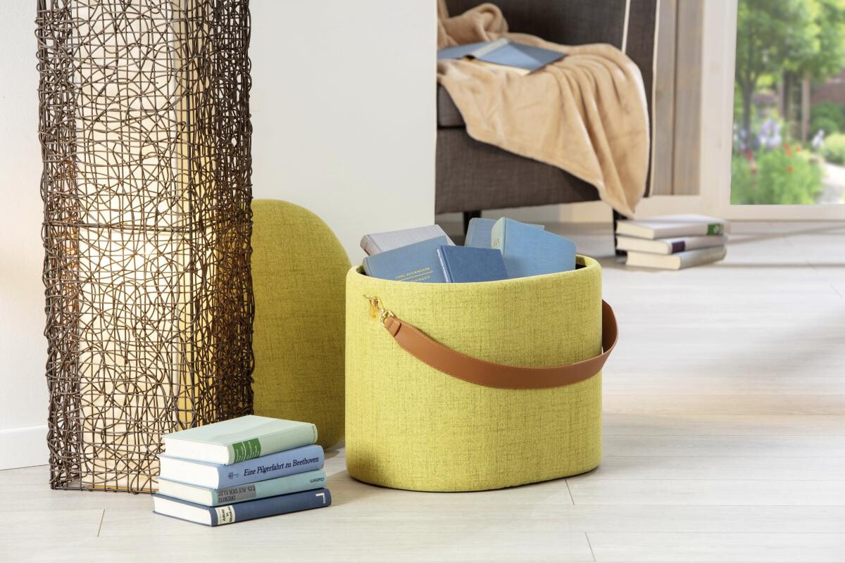 Inter Link Hocker Dilia gelb MDF B/H/T: ca. 42x36x30 cm