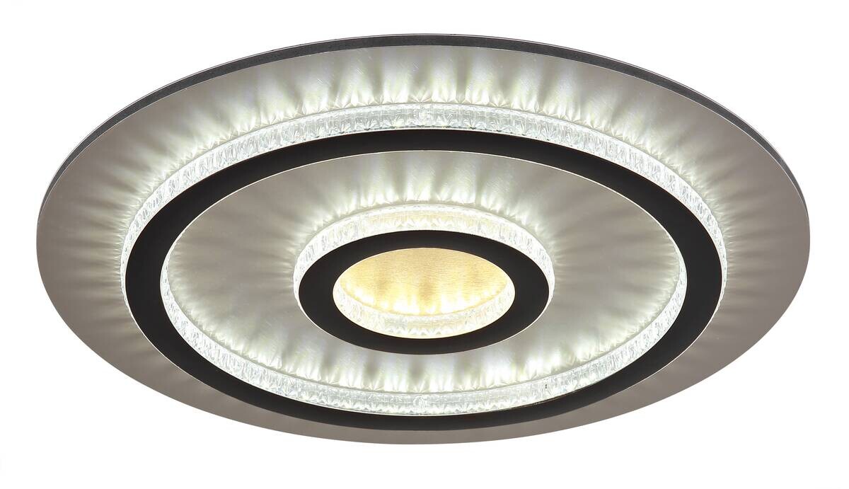 GLOBO LED-Deckenleuchte mattschwarz klar gold Kunststoff Metall H/D: ca. 5,5x45 cm 1 Brennstellen