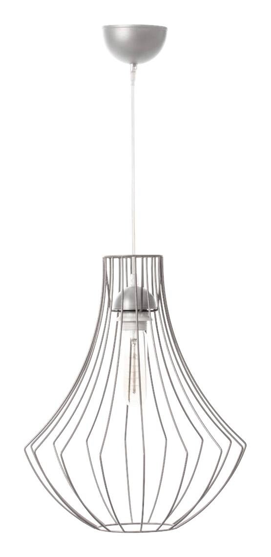 Kayoom Pendelleuchte Jasmin 110 Silber silber Eisen B/H/L: ca. 32x40x32 cm E27 1 Brennstellen