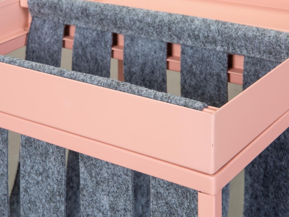 Zeitungsständer Club NY rosé Metall B/H/T: ca. 35x40x35 cm