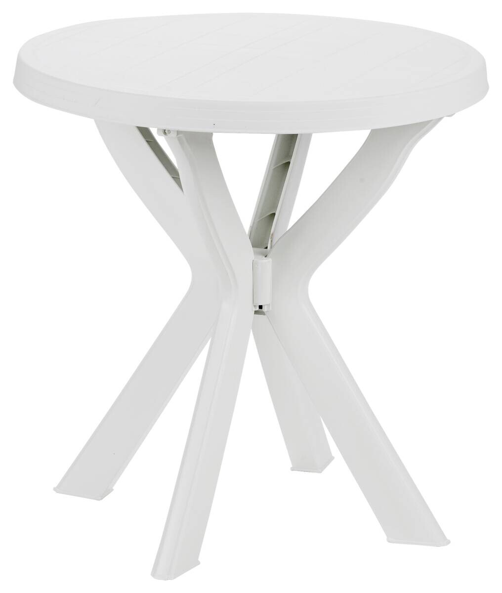 ProGarden Kunststofftisch Don weiß Polypropylen H/D: ca. 72x70 cm | weiß