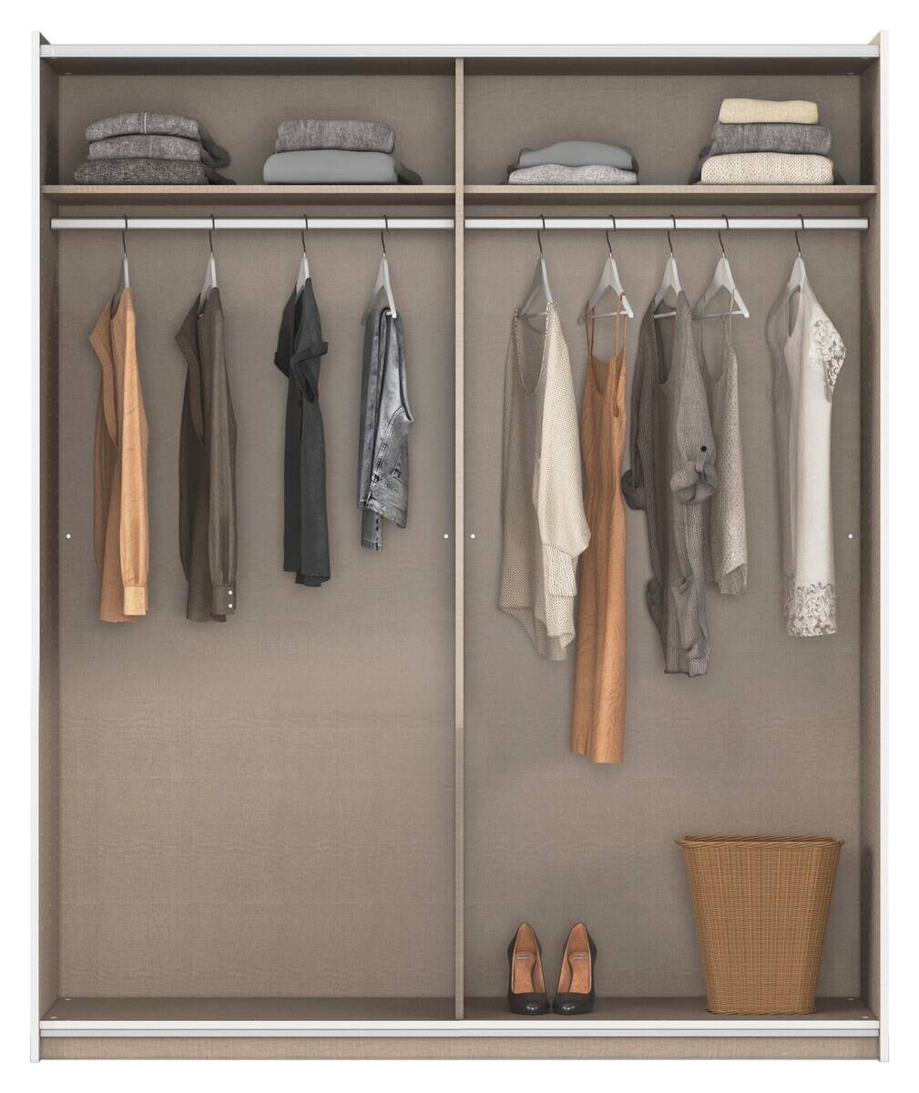 Kleiderschrank Oslo Alpinweiß grau B/H/T: ca. 175x210x59 cm