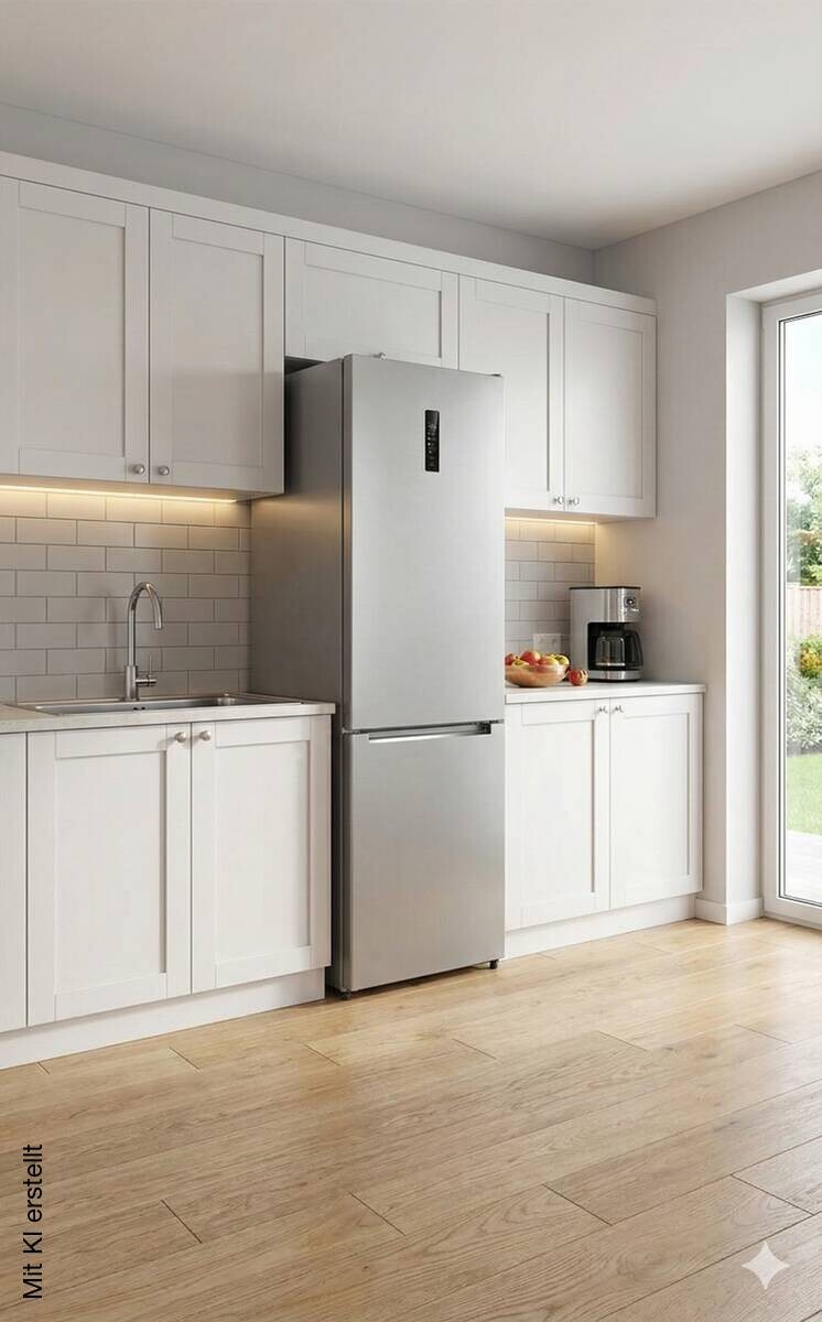 POCOline Kühl-/Gefrierkombination KGK200-405AIXDNF Inox B/H/T: ca. 59,5x200x66 cm