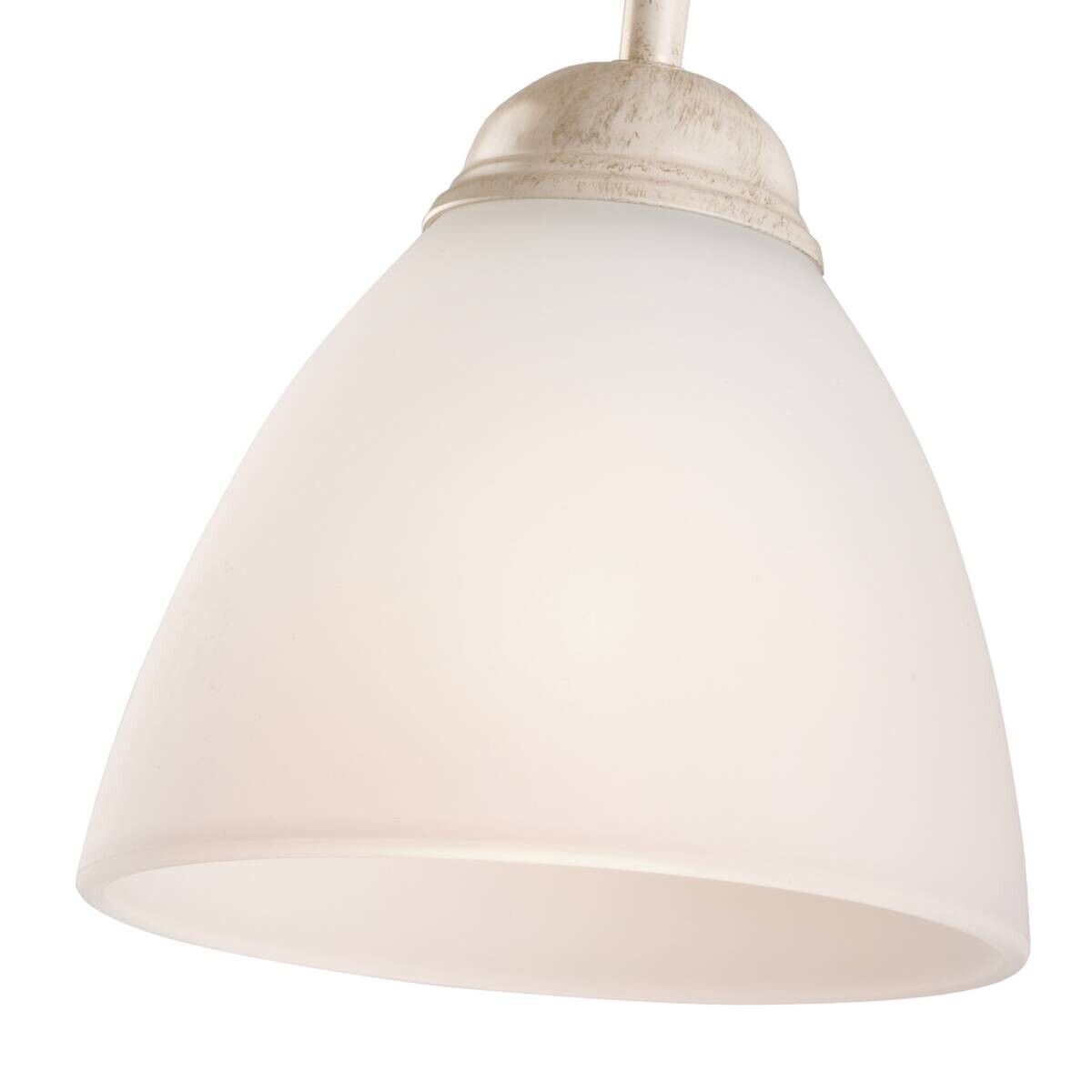 Lamkur Wandleuchte ADELLE 21317 weiß Stahl Glas H/L: ca. 23x26 cm E27 1 Brennstellen