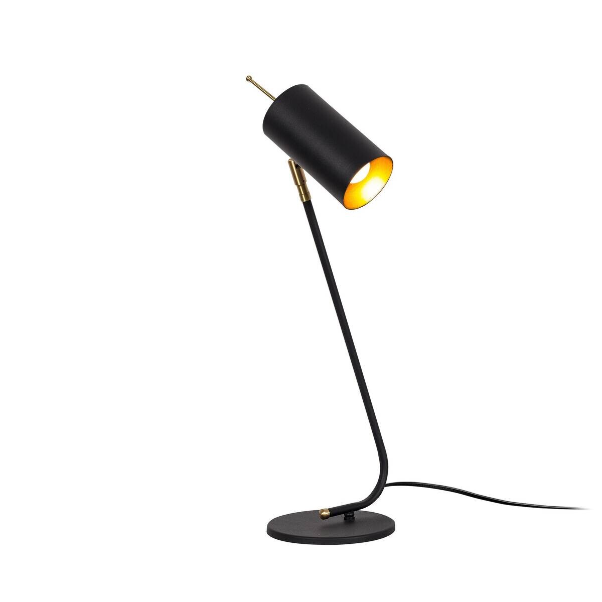 Opviq Tischleuchte Sivani - MR-611 schwarz gold Eisen B/H/T/L: ca. 8x55x26x8 cm E27 1 Brennstellen