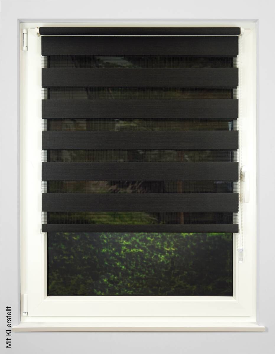 Doppelrollo Just anthrazit B/L: ca. 140x160 cm