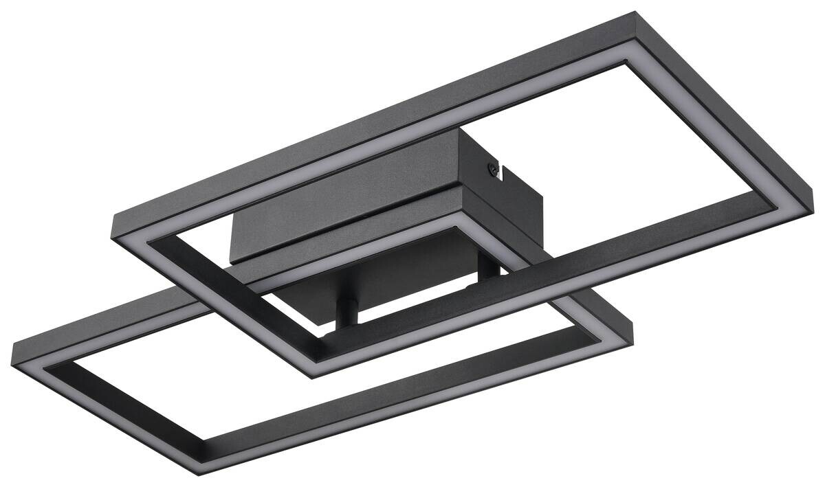 Nolo Deckenleuchte Lenna schwarz Kunststoff B/H/L: ca. 28x6x50 cm