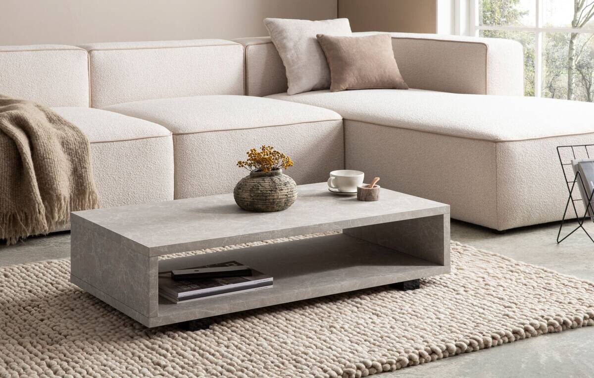 Wohnling Couchtisch sand B/H/T: ca. 100x25x50 cm