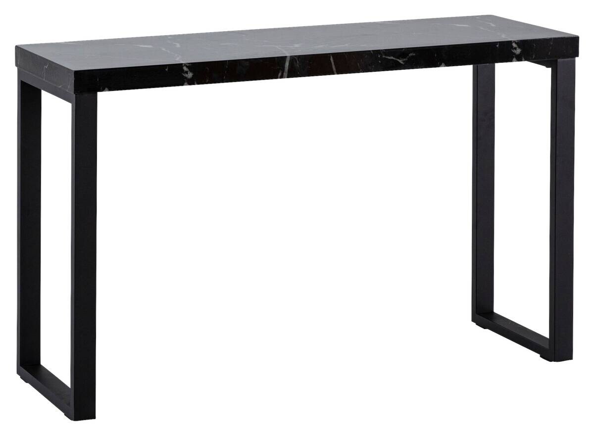 Konsolentisch schwarz Marmor Optik MDF B/H/T: ca. 120x76x40 cm