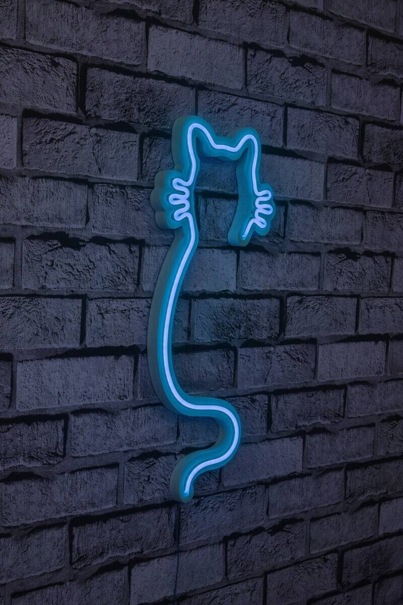 Opviq LED-Wandleuchte blau PVC B/H/T/L: ca. 22x48x2x22 cm