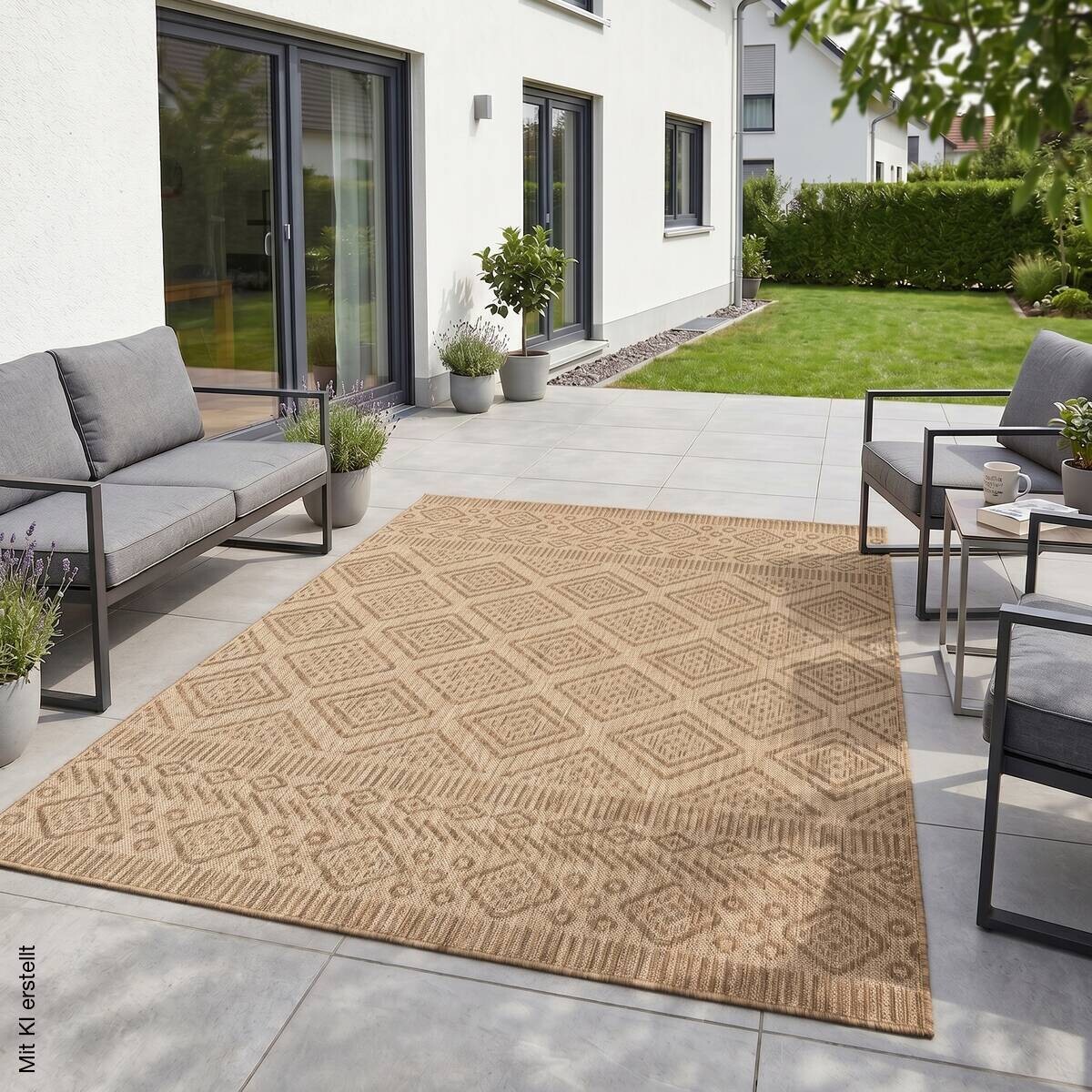 Ayyildiz Flachwebteppich MIRA beige B/L: ca. 280x370 cm