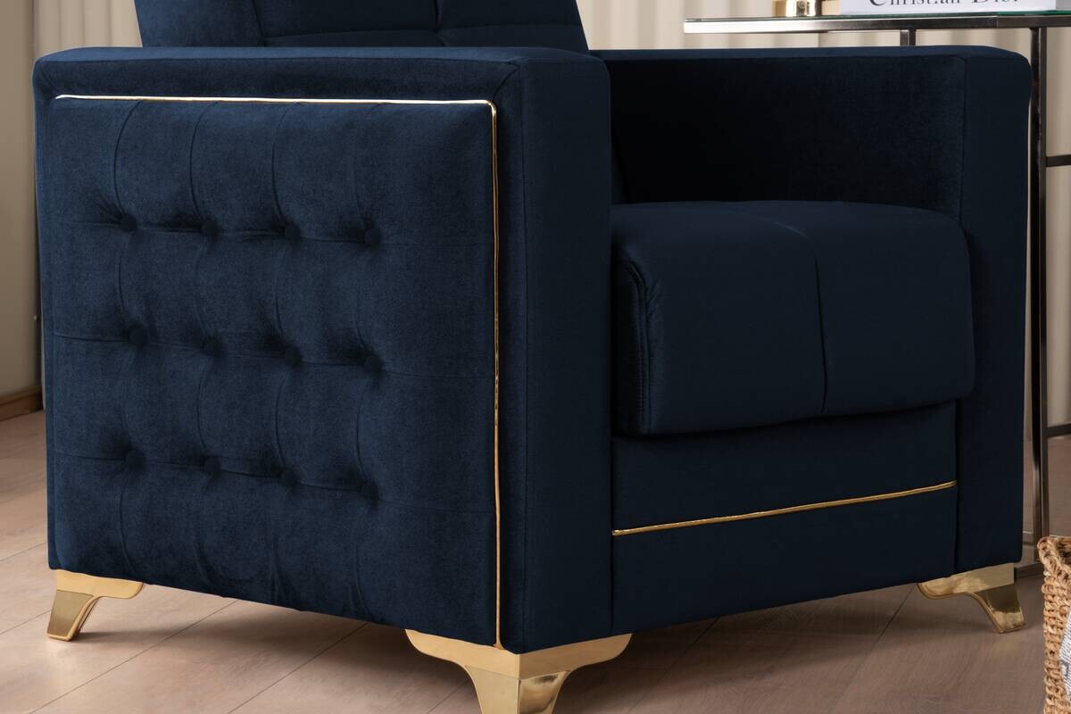 Sofa 3-2-1 Cavana petrol Microfaser