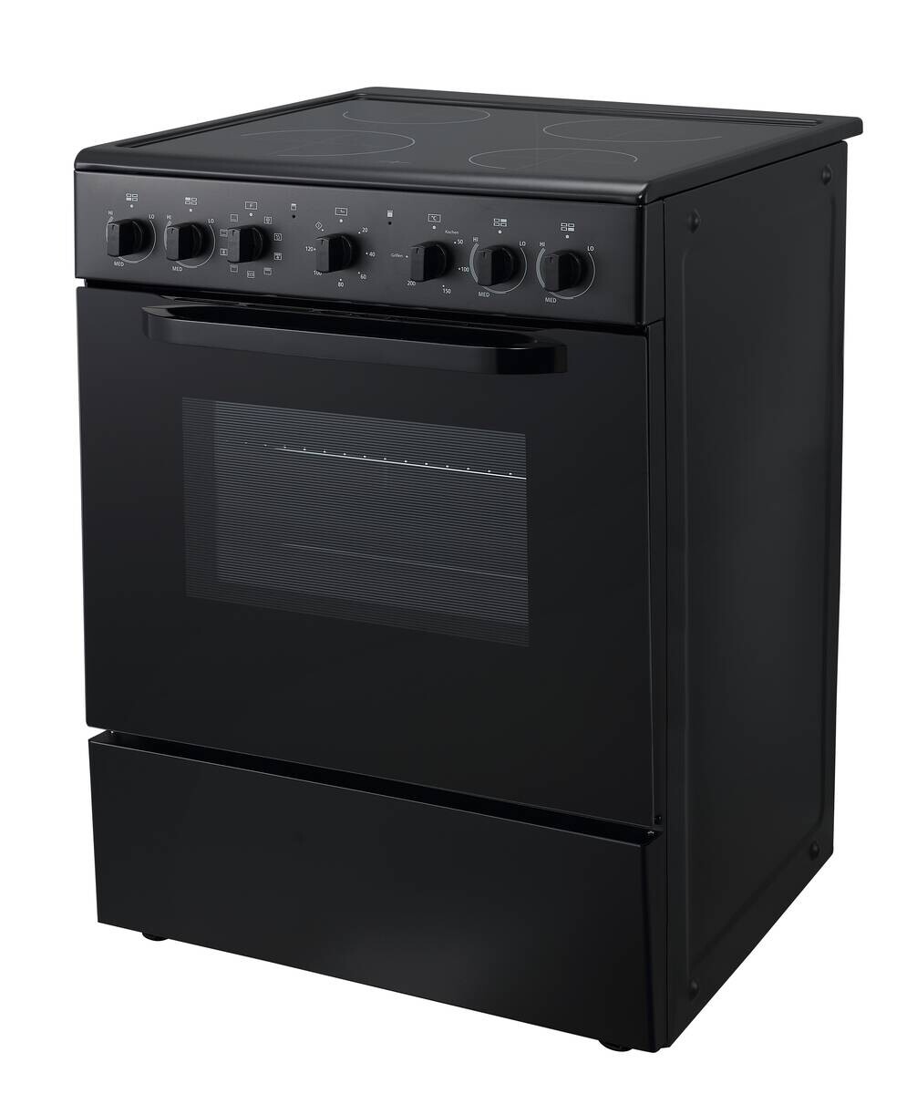 POCOline Stand-Elektroherd EH60GLK65B schwarz B/H/T: ca. 60x83x65 cm