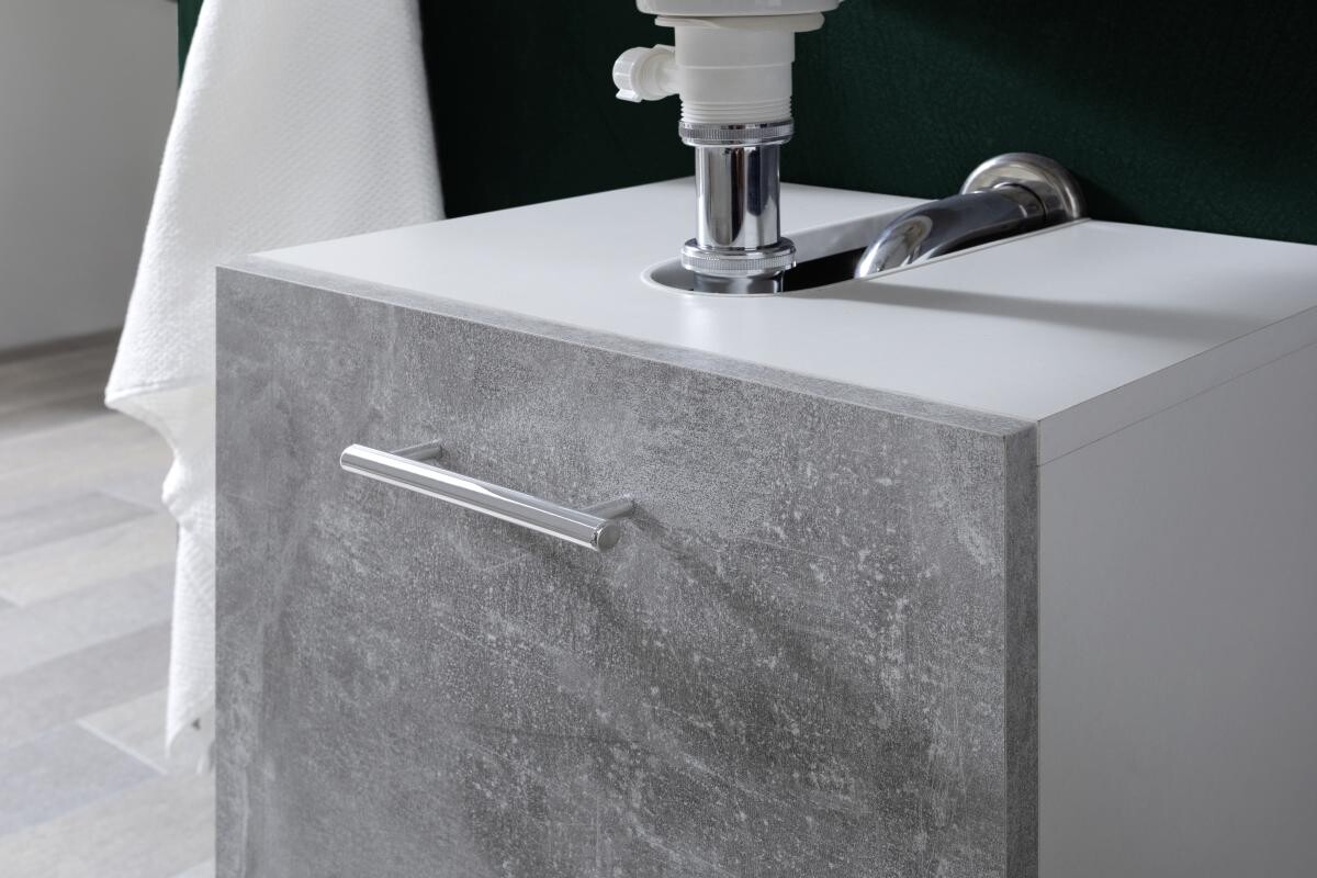 Waschbeckenunterschrank Solo 11 Beton Optik B/H/T: ca. 38x55x29 cm