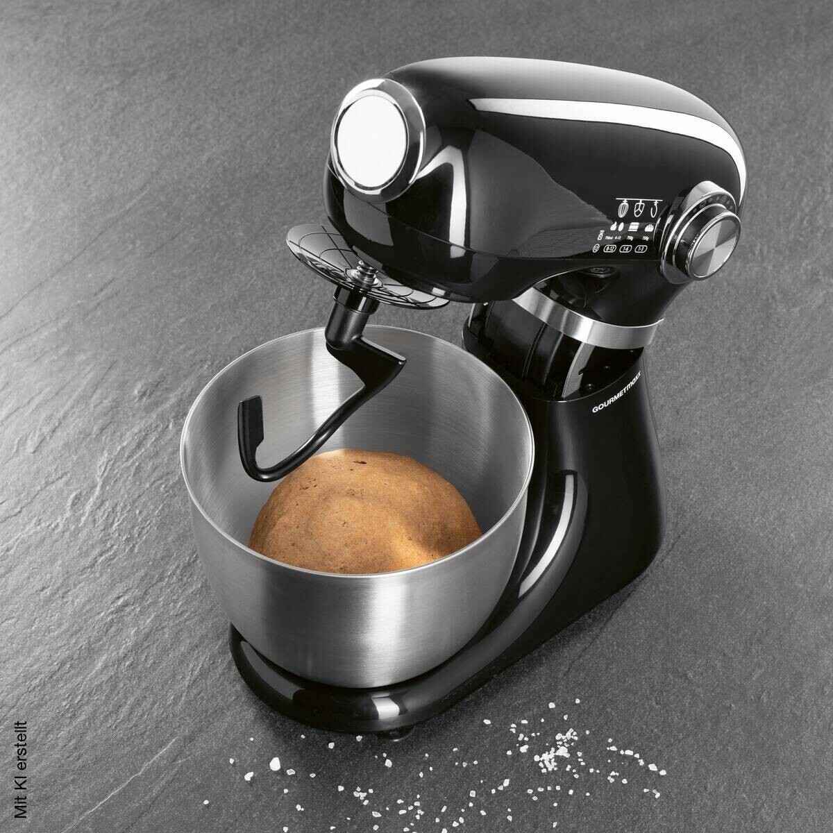 GOURMETmaxx Küchenmaschine schwarz Edelstahl B/H/L: ca. 26x38x41 cm