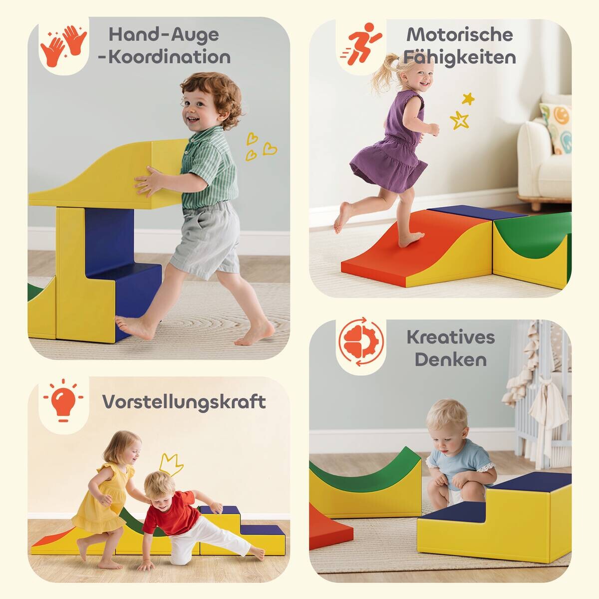 AIYAPLAY Schaumstoffbausteine B/H/L: ca. 45,7x20,3x141 cm