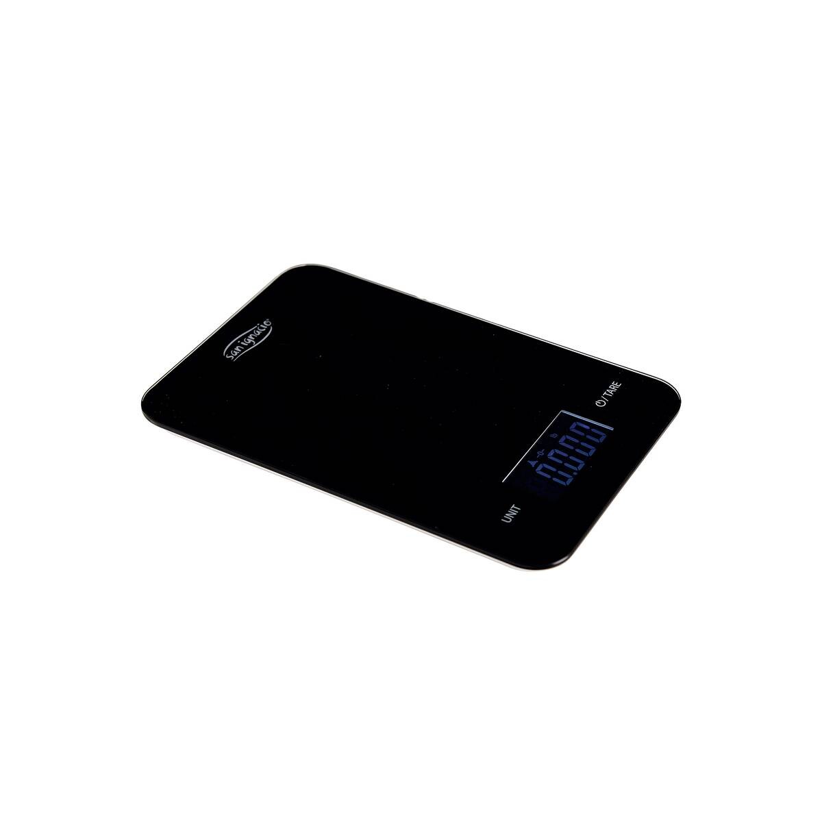 SAN IGNACIO Küchenwaage MOODS schwarz Glas B/H/L: ca. 21,5x14,6x14 cm