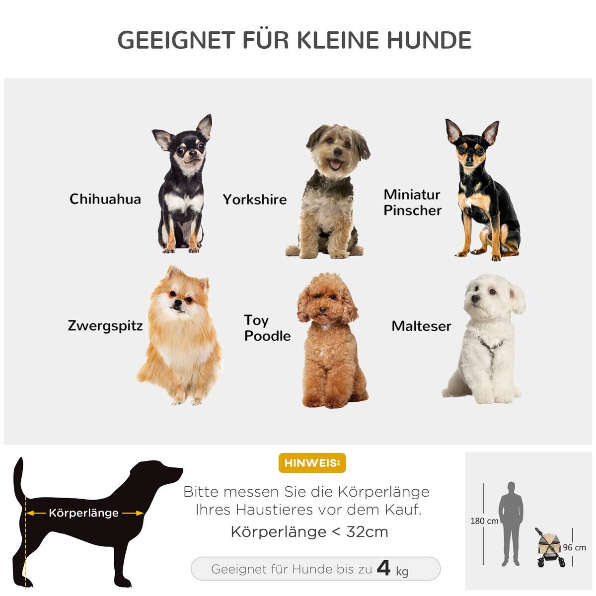 PawHut Hunde-Zubehör khaki Polyester B/H/L: ca. 45x67x96 cm