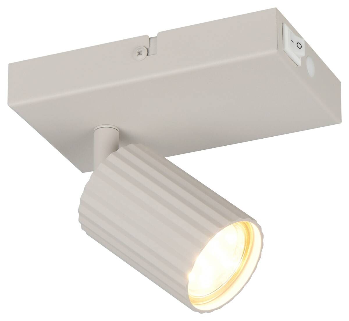 Reality Spot Soka grau Metall B/H/L: ca. 9x15x14,5 cm GU10 1 Brennstellen