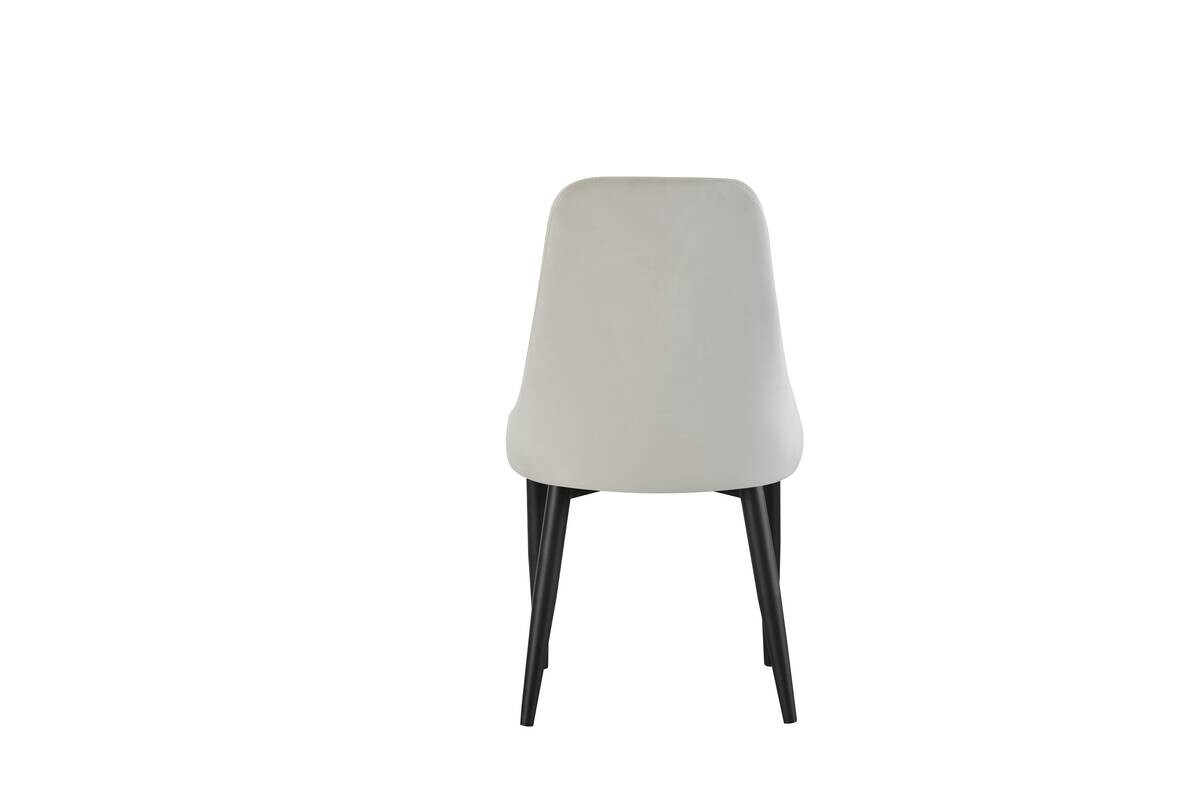 Stuhl CLAUDIA, 2er Set creme Samt B/H/T: ca. 44x88x58 cm