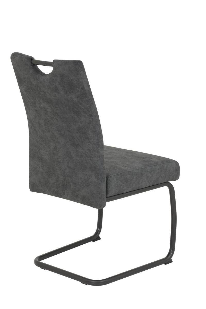Schwingstuhl anthrazit Vintage Microfaser B/H/T: ca. 50x97x63 cm