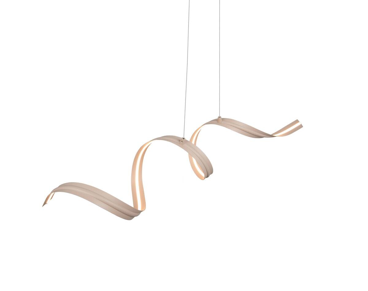 Reality LED-Pendelleuchte Tivor beige Metall B/H/T: ca. 109x150x19,5 cm