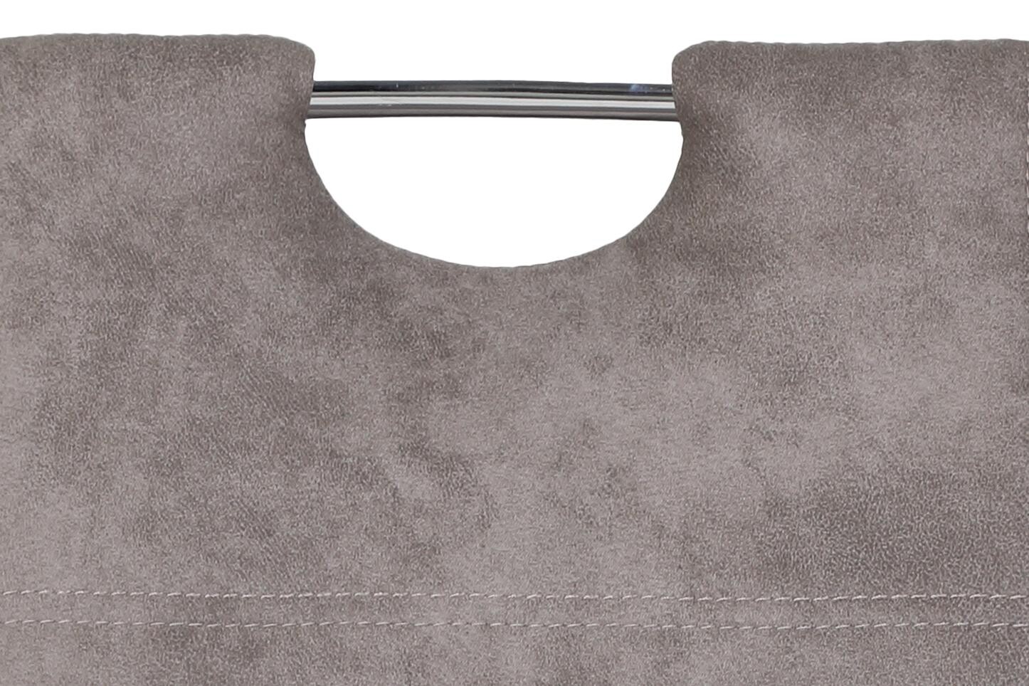 Stuhl Susi 2er Set grau Vintage Microfaser B/H/T: ca. 44x98x61 cm