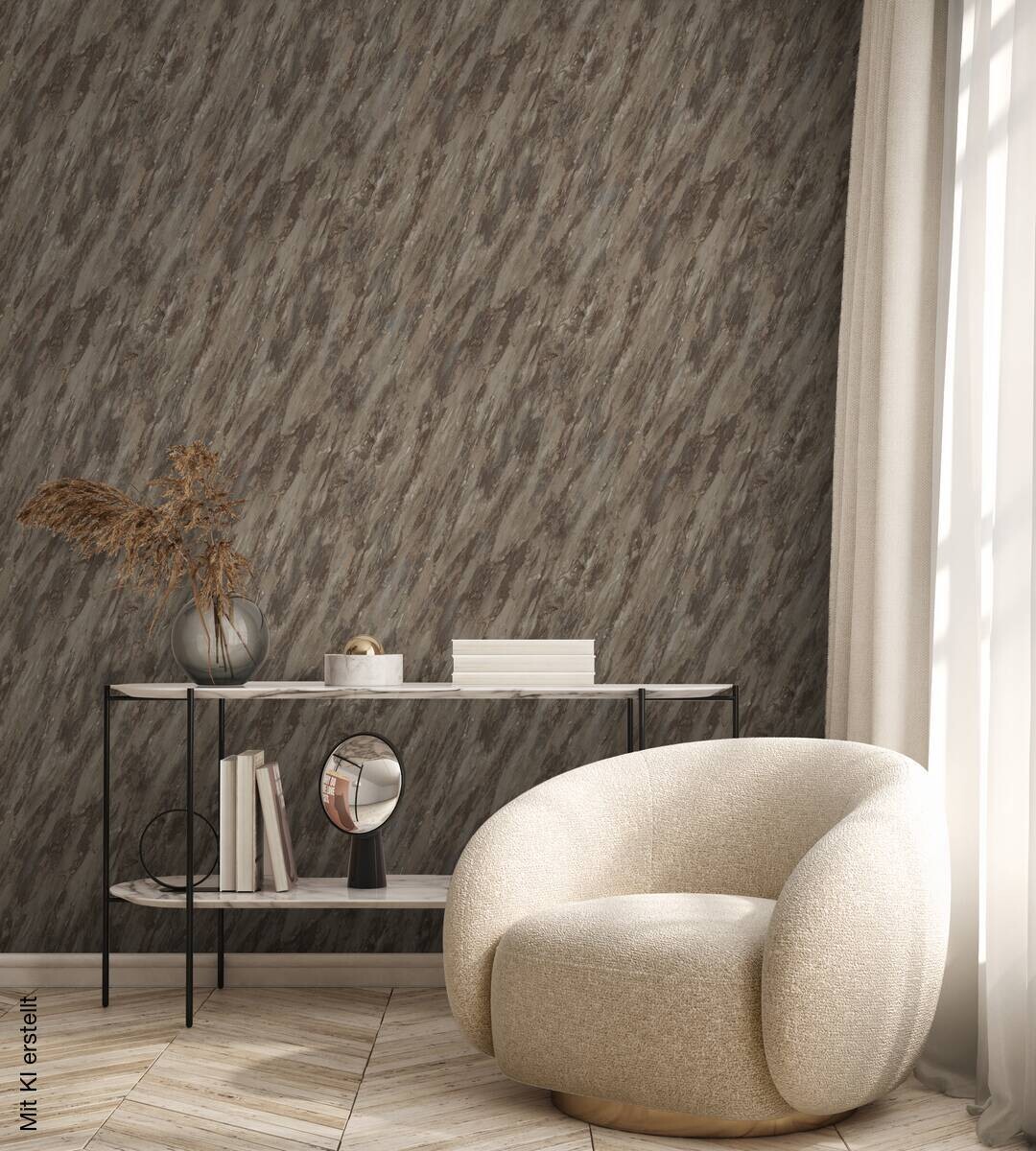 Vliestapete Marmor beige braun B/L: ca. 53x1005 cm