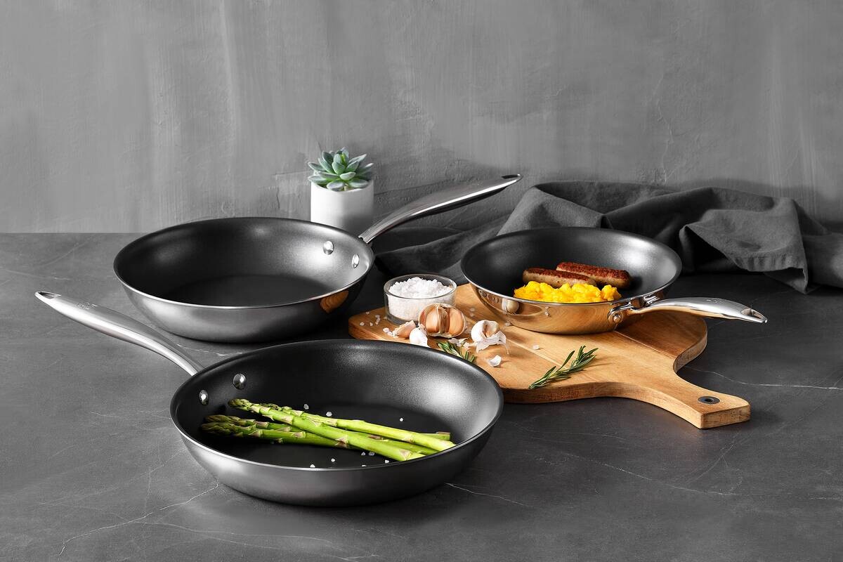 BERGNER Pfannenset BASTER schwarz Edelstahl 7 tlg.