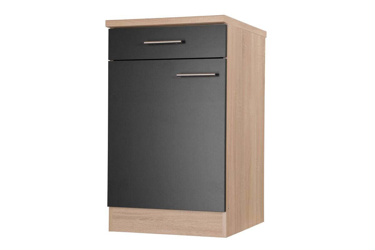 Unterschrank Merle schwarz B/H/T: ca. 50x85x60 cm