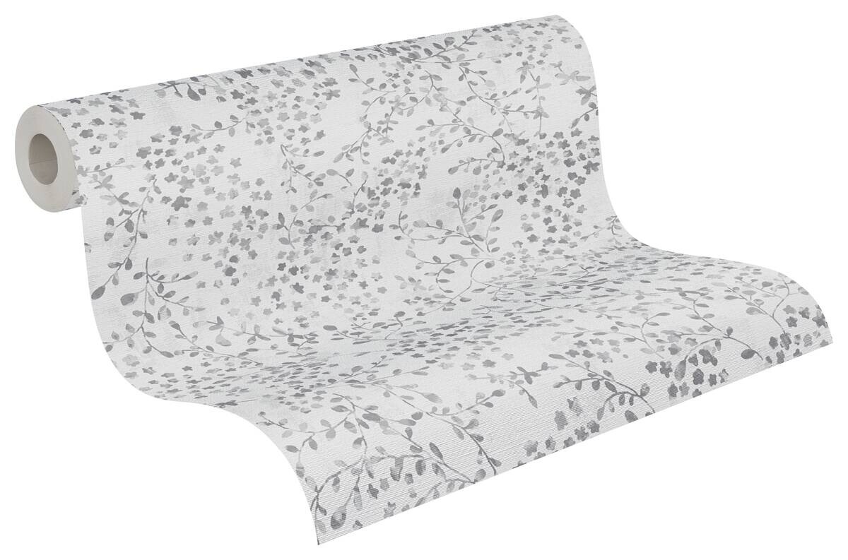 A.S.Creation Vliestapete weiß silber B/H/D: ca. 53x1005x8,1 cm